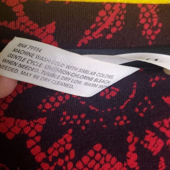 Soma Red and Black Lounge Dress Size Large - Picture 8 of 8